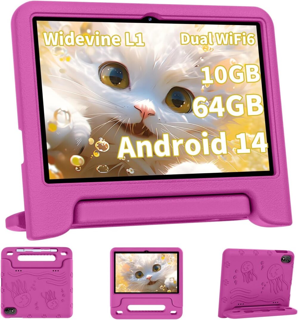2025 Upgraded Android 14 Tablet, 10inch Kids Tablet , Octa-core CPU, 10GB+64GB+1TB Expand Tablets for Kids with Kids Space, Parental Control, 6000mAh Big Battery, HD Touchscreen Display Tableta - Image 2