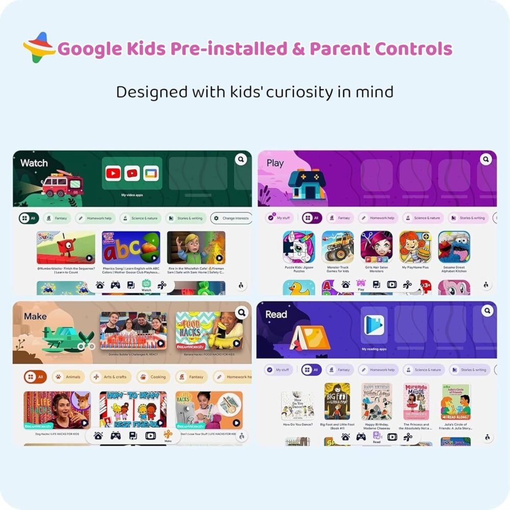 2025 Upgraded Android 14 Tablet, 10inch Kids Tablet , Octa-core CPU, 10GB+64GB+1TB Expand Tablets for Kids with Kids Space, Parental Control, 6000mAh Big Battery, HD Touchscreen Display Tableta - Image 3