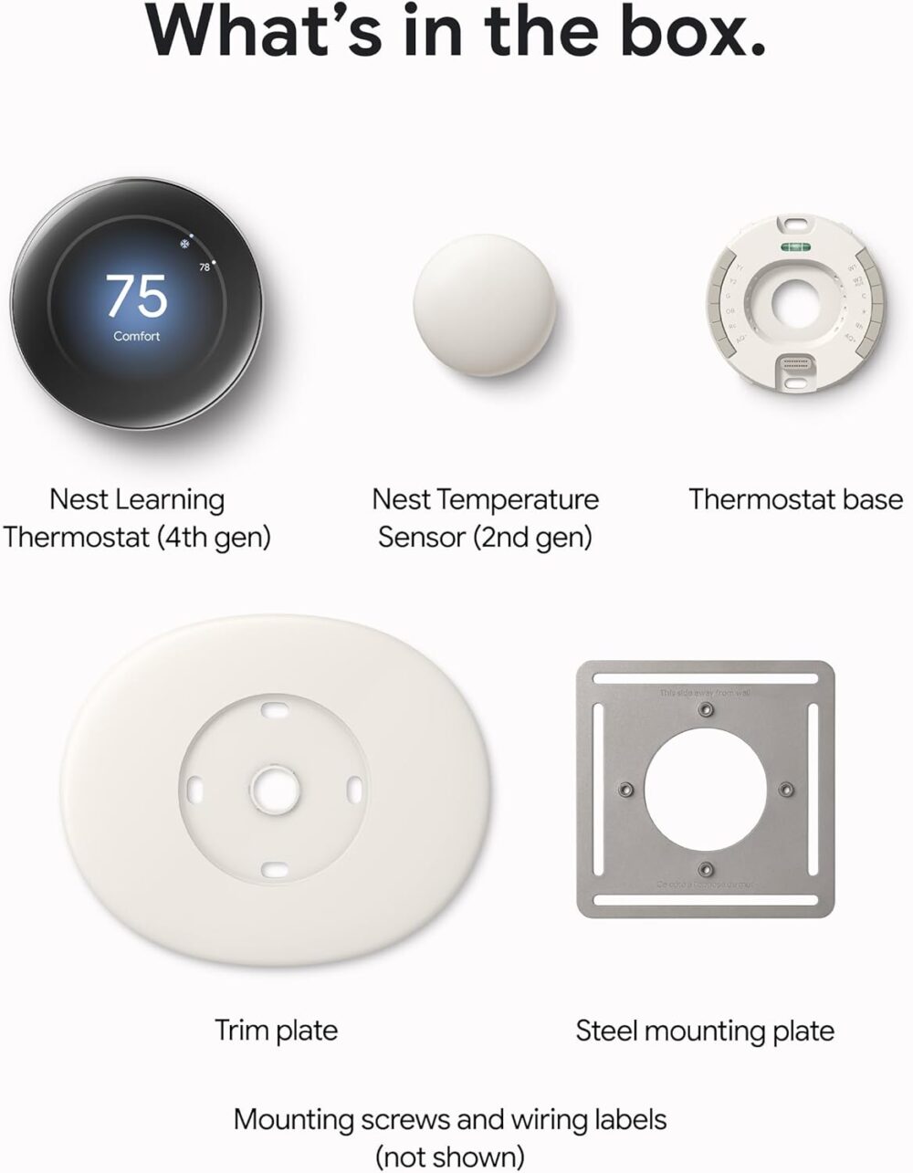 Google Nest Learning Thermostat (4th Gen, 2024) with Nest Temperature Sensor - Energy Saving Smart Thermostat with Adaptive Eco - Works with Alexa and Google Home App - Polished Obsidian - Image 14