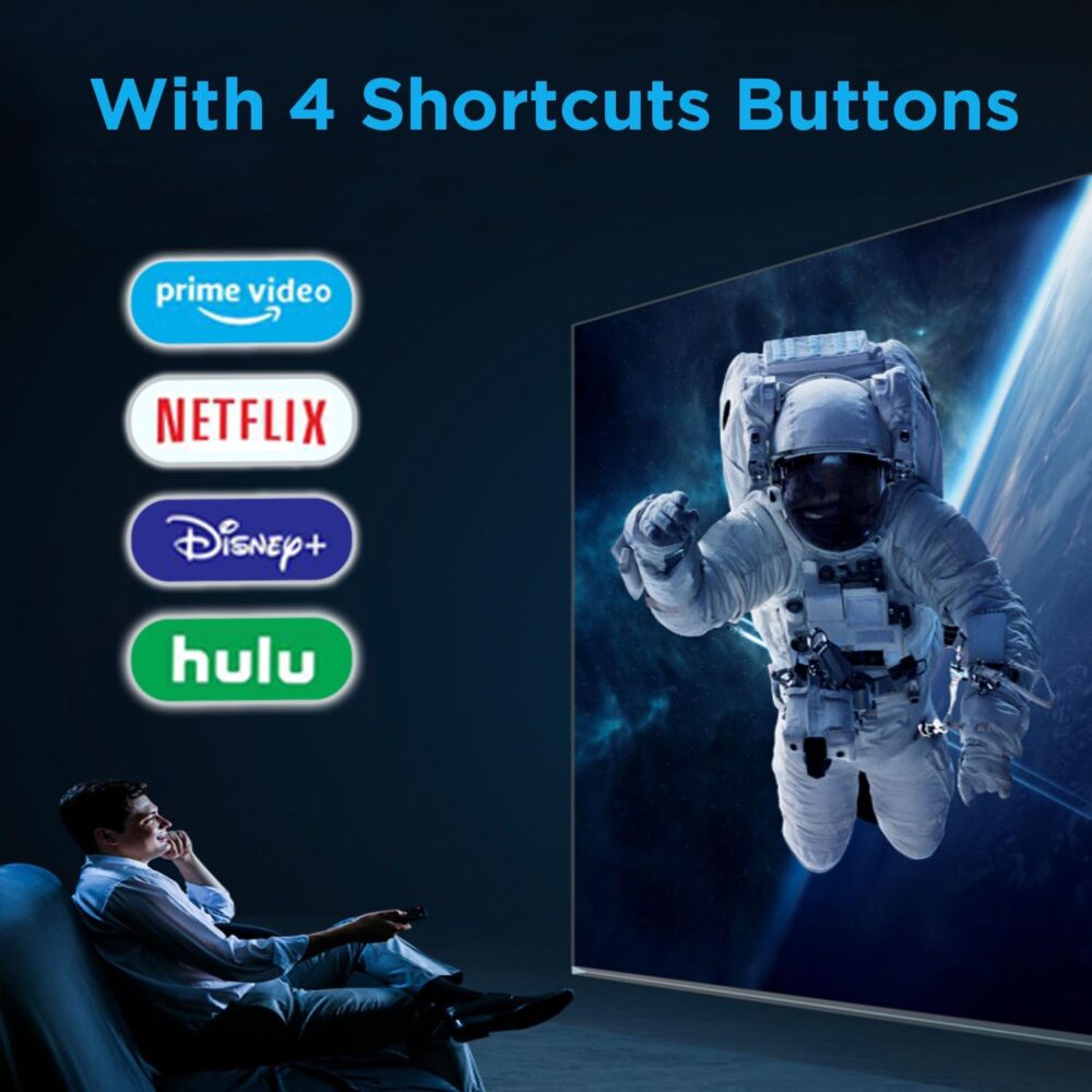 Replacement Backlit TV Remote Control for Roku TV, for TCL/Hisense/Sharp/Philips/Onn/Element/Insignia/Westinghouse Roku TV (NOT for Roku Stick or Box), Black - Image 8