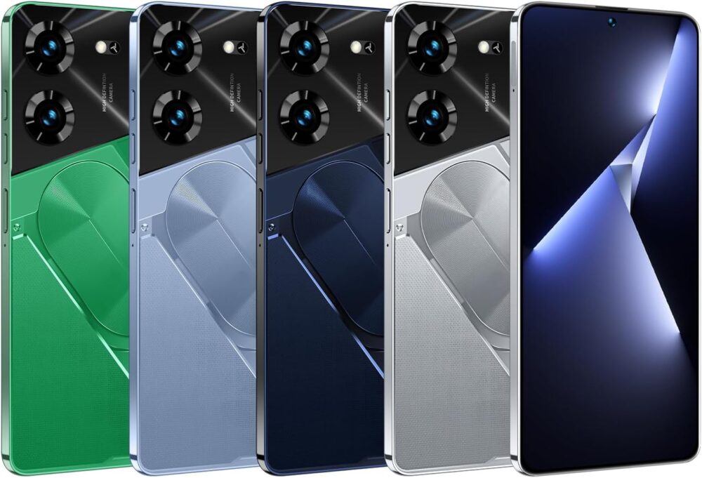 Pova5 pro Unlocked Android Phone Smartphone 8-core 6GB+256GB Cell Phone 24MP+50MP Camera Pixels 6800mAh Battery for Extended Standby 6.8-inch HD Screen Mobile Phone 5G Dual SIM Card (Blue) - Image 3