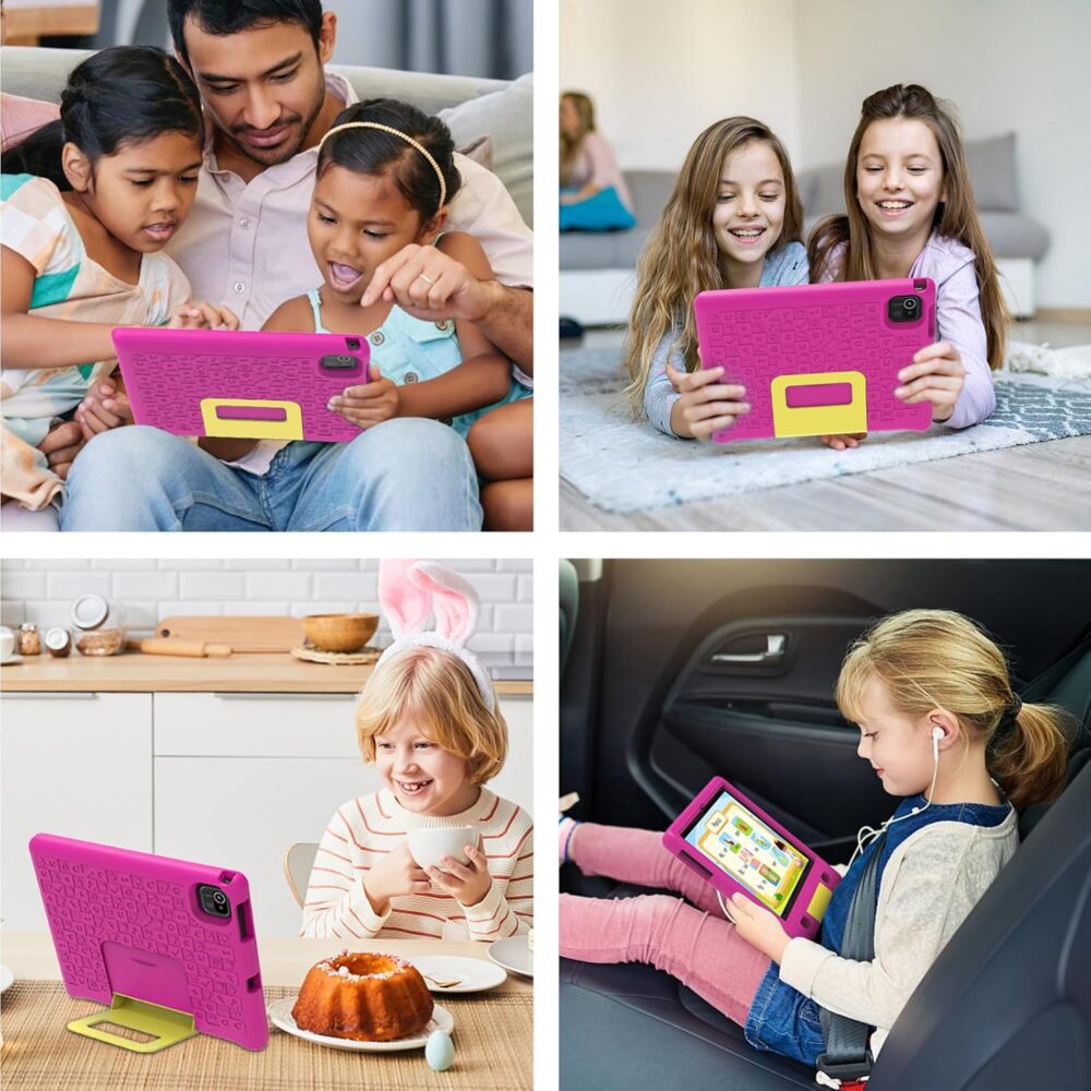 2025 Kids Tablet, 10.1" Children's Tablet with Case, Pre-Installed Educational Apps and Parental Control, 2+32GB Storage (512GB Expand), Quad-Core, 5G WiFi, for Ages 4-12, Eye Protection Mode - Image 9