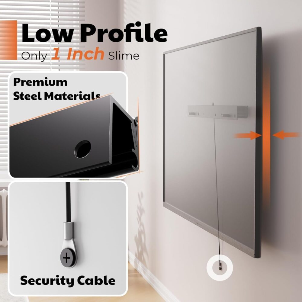AENTGIU Studless TV Wall Mount, Heavy Duty Drywall TV Bracket Hanger for 26-55 inch Flat Screen TVs, No Stud, NO Drill, No Anchors, Easy Install with All Hardware Included - Image 4