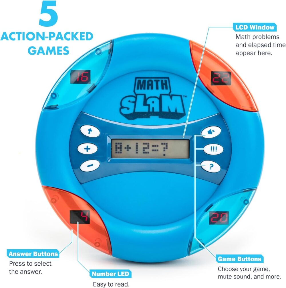 Educational Insights Math Slam Digital Math Game - Educational Games for Kids Ages 5+, Handheld Electronic Math Game for Kids - Image 4