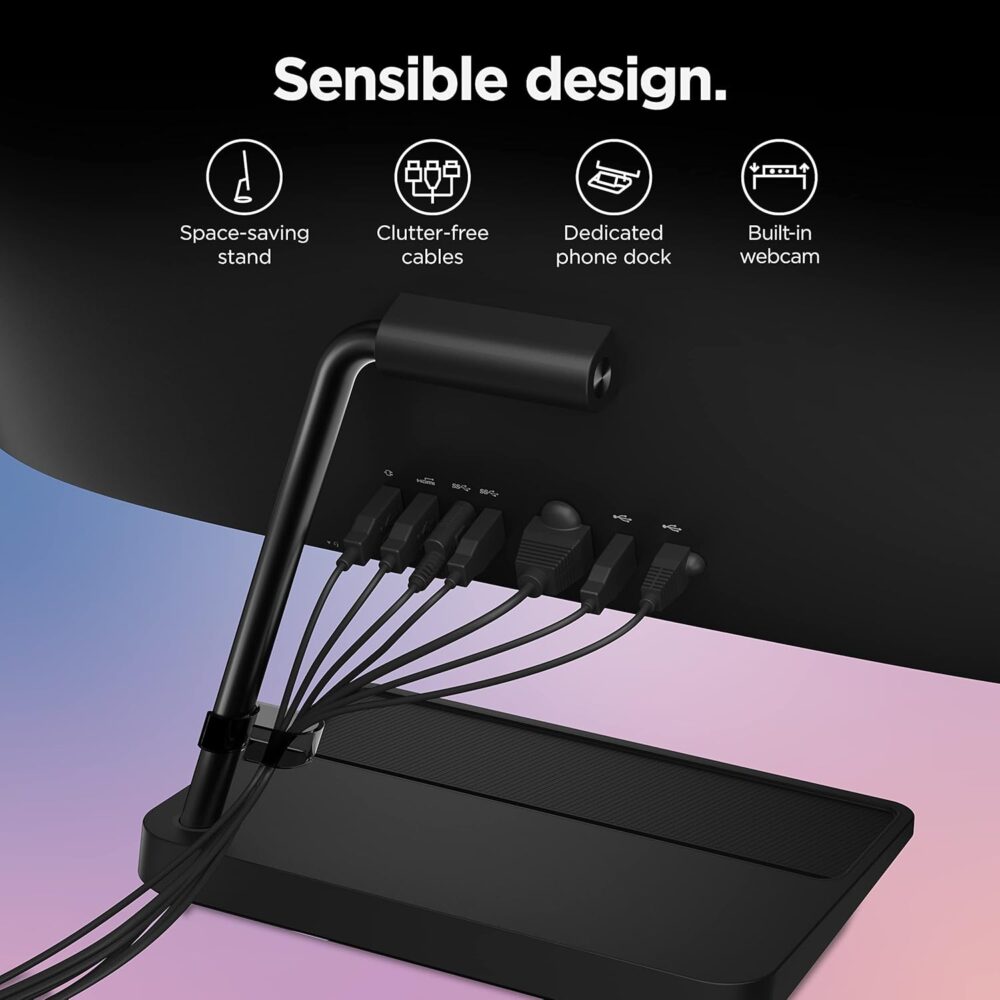 Lenovo IdeaCentre AIO 3i - 2022 - All-in-One Desktop - 27" FHD Touch Display - 5MP Camera - Windows 11 Home - 8GB Memory - 512GB Storage - Intel Core i5-1240P - Black - Mouse & Keyboard Included - Image 5