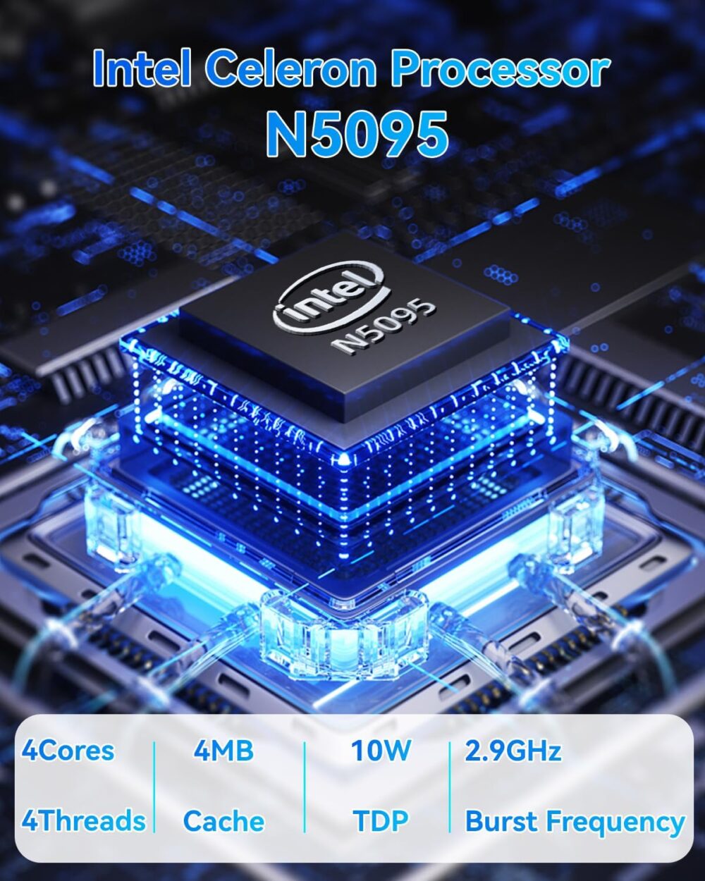 15.6 inch Laptop Computer,16GB RAM LPDDR4 512GB SDD Portable Laptop Computer Cerelon N5095 Processor FHD 1920 * 1080 Laptop PC with Touch ID, WiFi5, BT4.2, USB 3.0 - Image 4