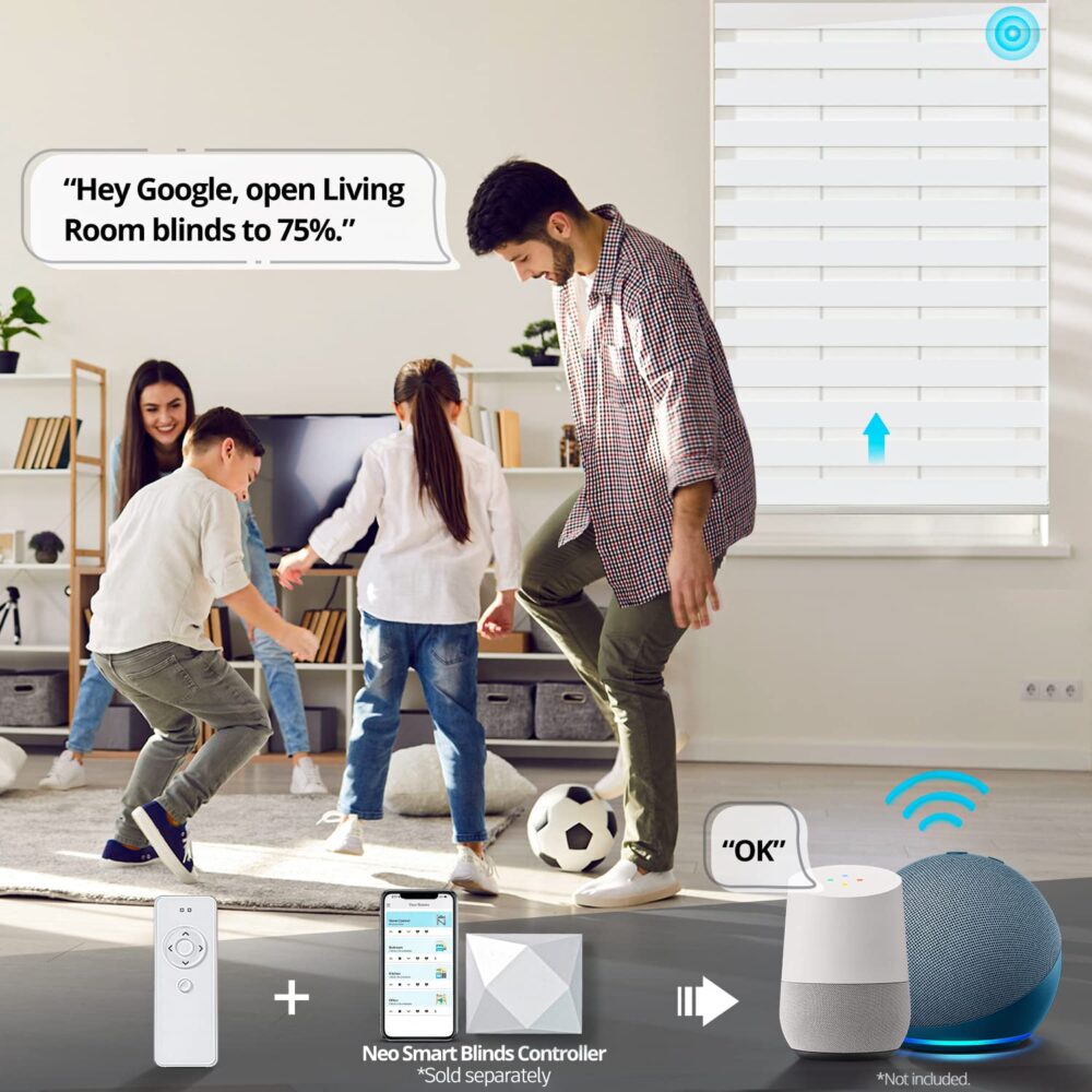 Go Smart Bridge Home Automation Hub for Motorized Blinds Compatible with Alexa, Google Home, IFTTT, Control4, Siri; Remote, App & Voice Control - Image 3