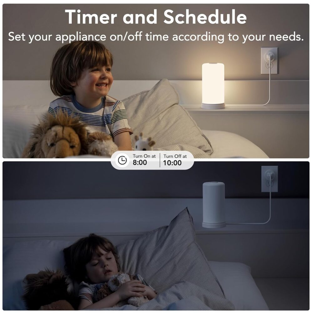 EIGHTREE Smart Plug, Smart Home WiFi Outlet Works with Alexa & Google Home, Smart Socket with Remote Control & Timer Function, 2.4GHz WiFi Only, 4 Packs - Image 6