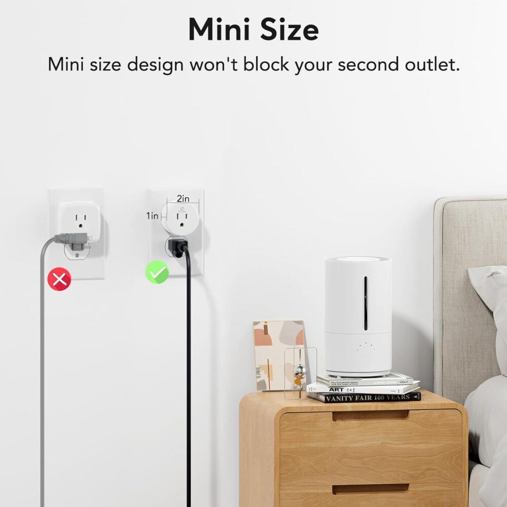 EIGHTREE Smart Plug, Smart Home WiFi Outlet Works with Alexa & Google Home, Smart Socket with Remote Control & Timer Function, 2.4GHz WiFi Only, 4 Packs - Image 8