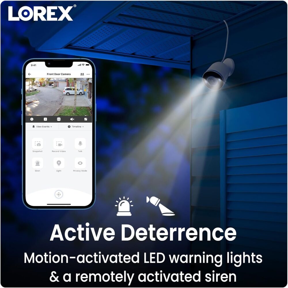 Lorex Fusion 4K PoE Outdoor/Indoor Smart Home Security Camera System, 4TB NVR, White – 7 Bullet IP Cameras, 16 Channel (Wired & Fusion WiFi) Monitoring, Color Night Vision, Smart Motion Detection Plus - Image 5