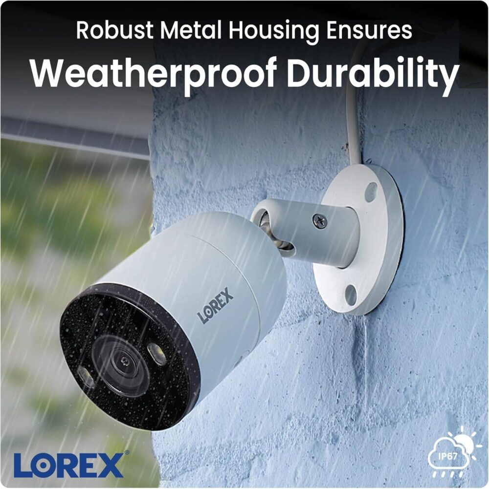 Lorex Fusion 4K PoE Outdoor/Indoor Smart Home Security Camera System, 4TB NVR, White – 7 Bullet IP Cameras, 16 Channel (Wired & Fusion WiFi) Monitoring, Color Night Vision, Smart Motion Detection Plus - Image 6