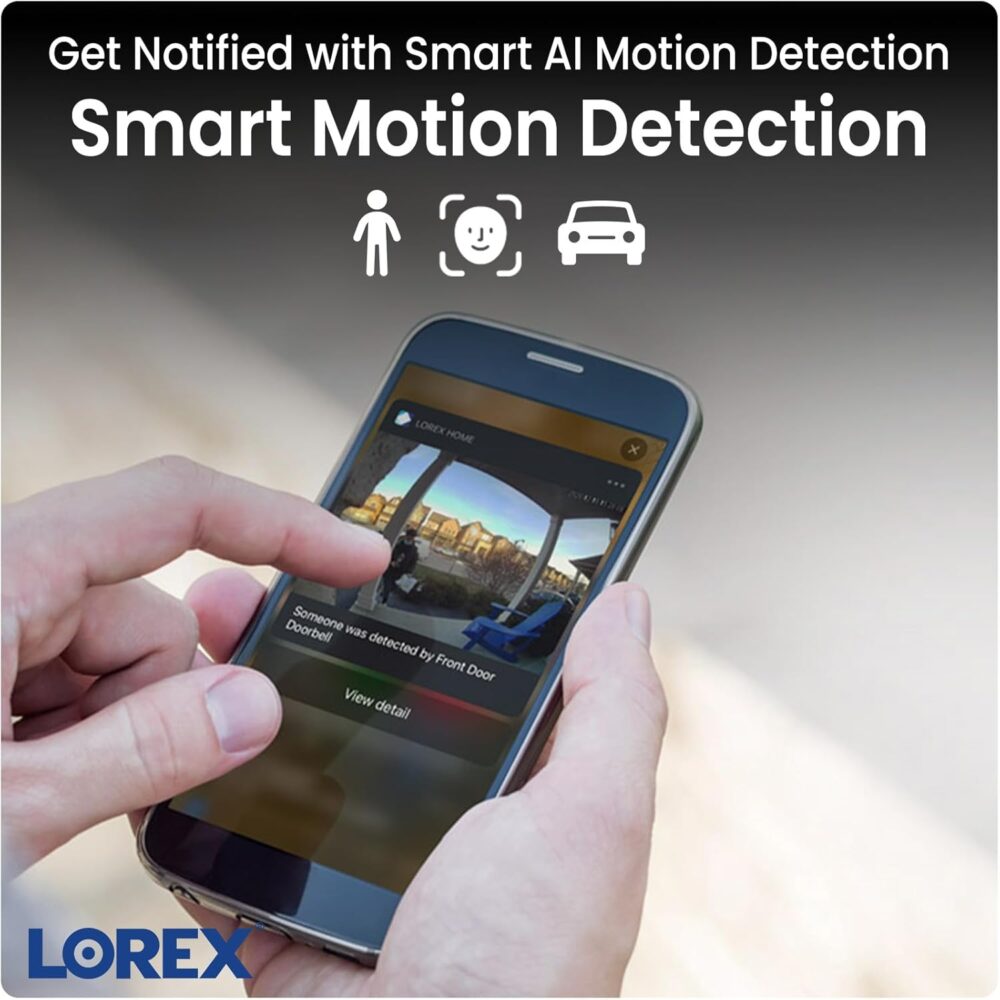 Lorex Fusion 4K PoE Outdoor/Indoor Smart Home Security Camera System, 4TB NVR, White – 7 Bullet IP Cameras, 16 Channel (Wired & Fusion WiFi) Monitoring, Color Night Vision, Smart Motion Detection Plus - Image 8