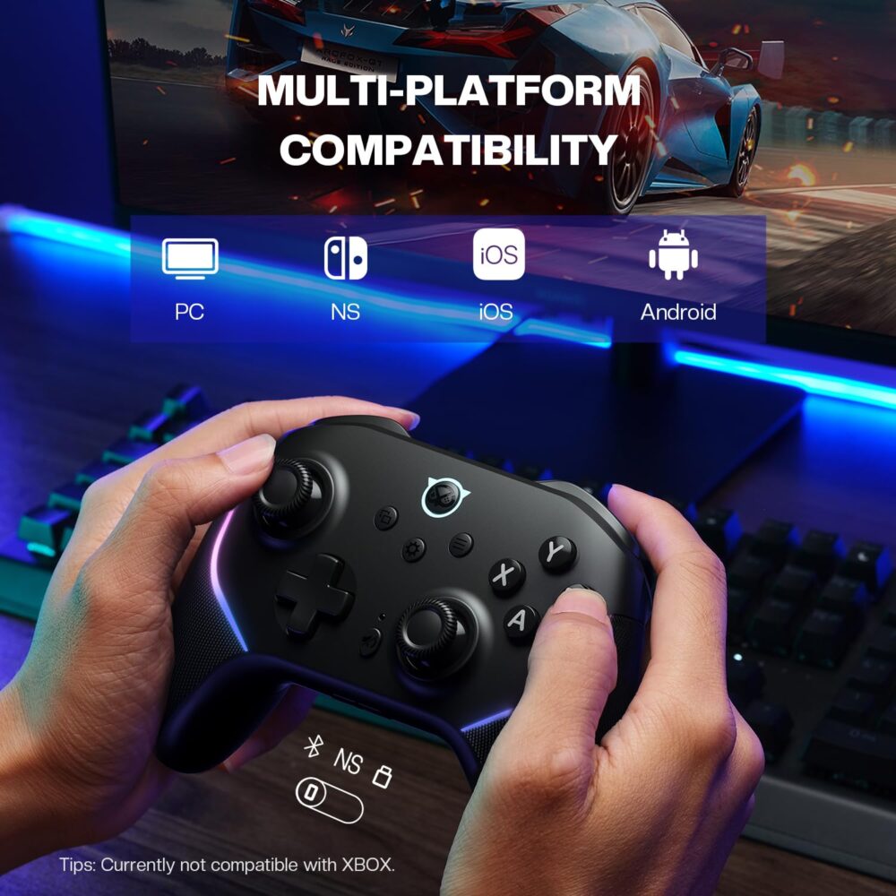 NYXI Master P1 Wireless PC Controller, 1000Hz Polling Rate, Hall&Micro 2-in-1 Adjustable Triggers, Hall Effect Joystick, Mute control, Turbo, Vibration, Programmable Buttons for PC/Switch/iOS/Android - Image 8