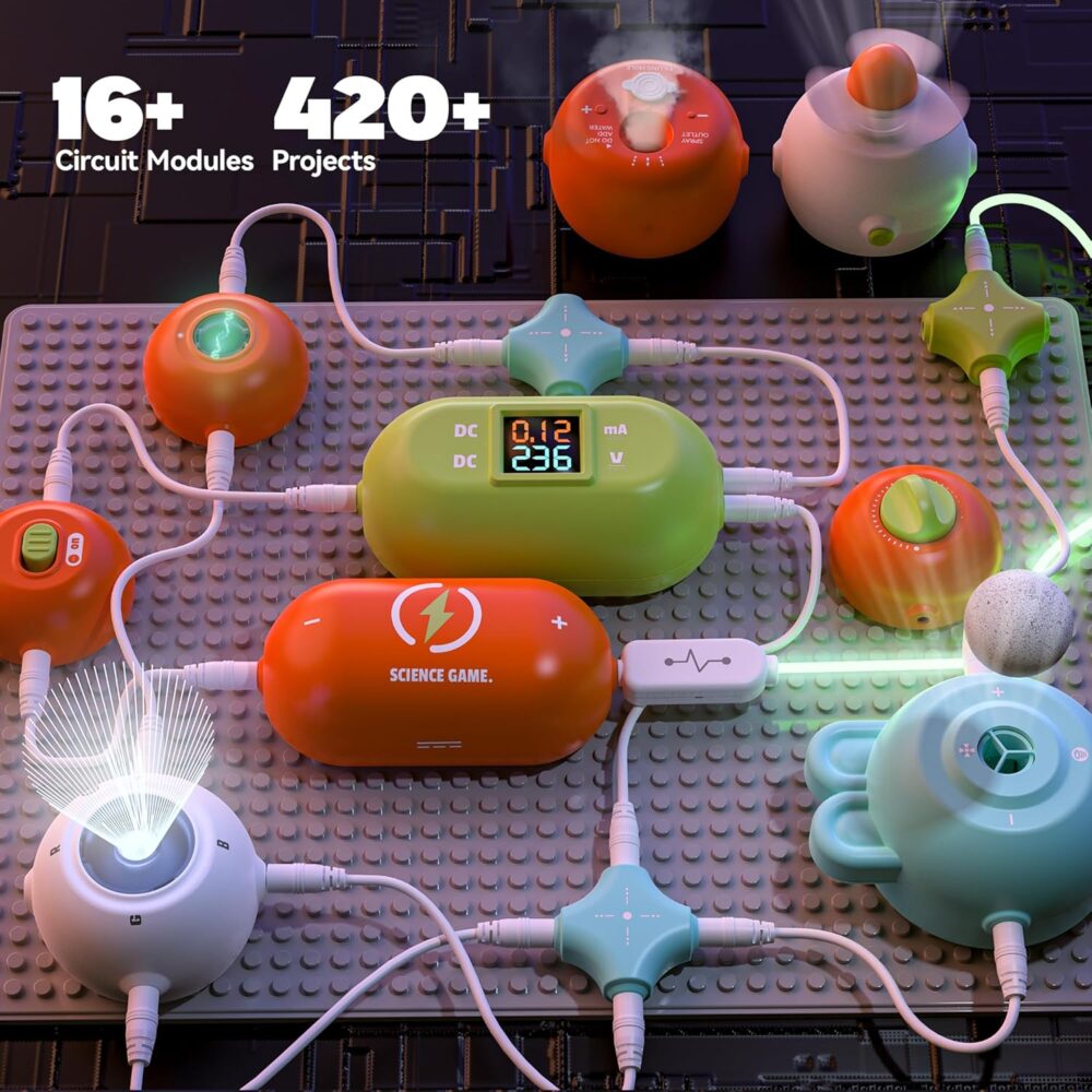 Science Kits for Kids - STEM Kits for Kids, Electronics Exploration Kit, Over 420 Projects, 35 Circuit Parts, STEM Educational Toy Gifts for Kids Boys Girls Ages 3 4 5 6 7 8 9 10 11 12 - Image 3