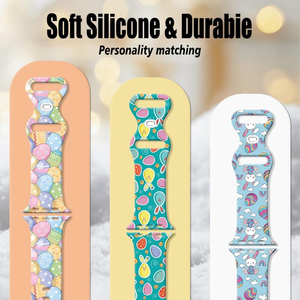 Holidays Watch Bands Compatible with Apple Watch 38mm 40mm 41mm 42mm 44mm 45mm 46mm 49mm, Adjustable Soft Silicone Sports Wristband Strap Replacement for iWatch Ultra SE & Series 10/9/8/7/6/5/4/3/2/1 - Image 4