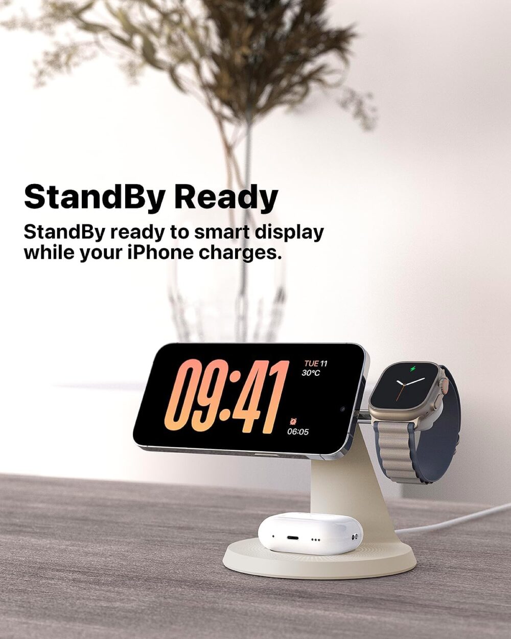 3 in 1 Wireless Charging Station for Apple Device: Fast Charging Station for iPhone and Watch with MagSafe, Stable Charger Stand for iPhone 12-16 & iWatch & AirPods - Image 7