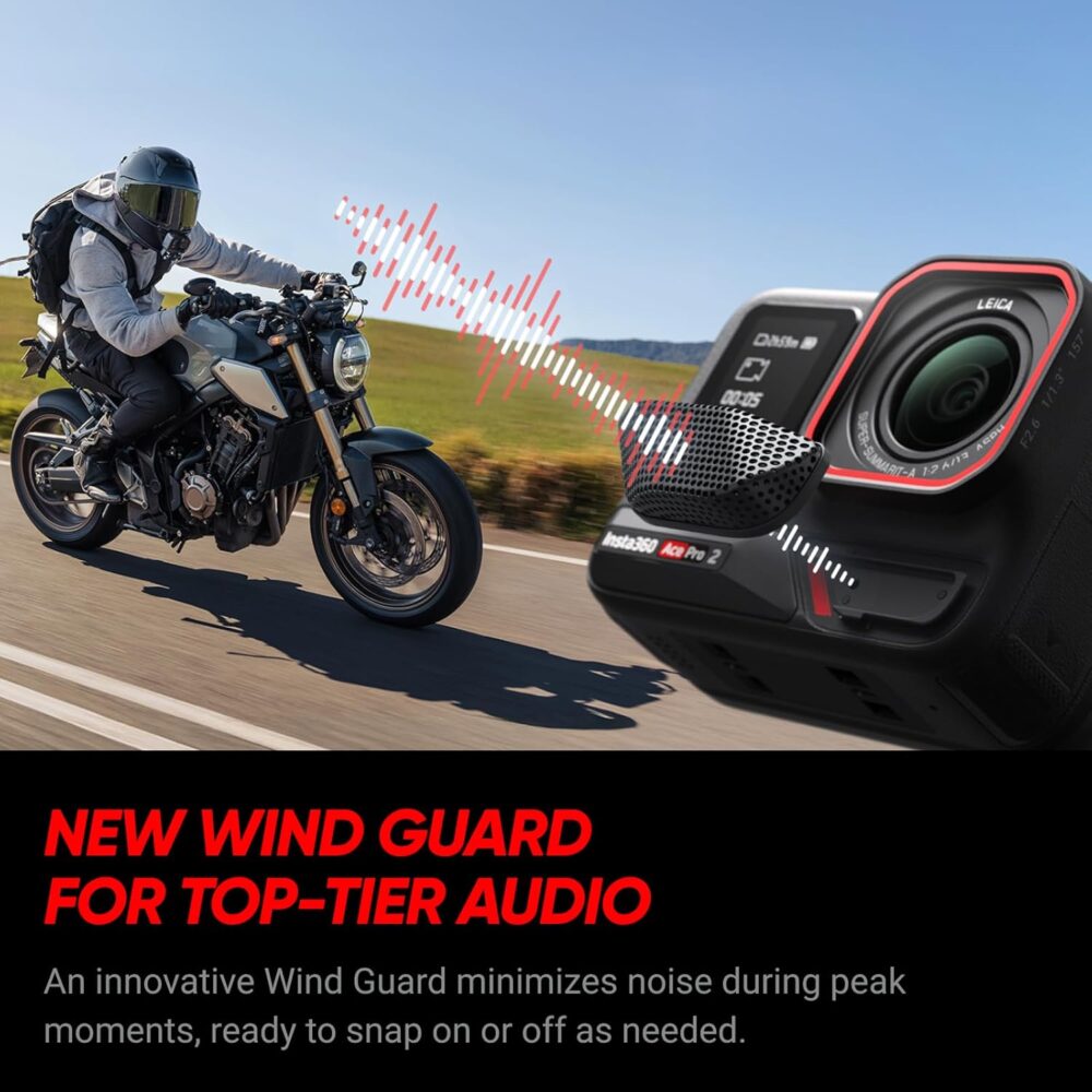 Insta360 Ace Pro 2 Standard Dual Battery Bundle -8K Waterproof Action Camera Co-Engineered with Leica, 1/1.3" Sensor, Dual AI Chip, Leading Low Light, Superior Audio, Flip Screen & AI Editing - Image 6