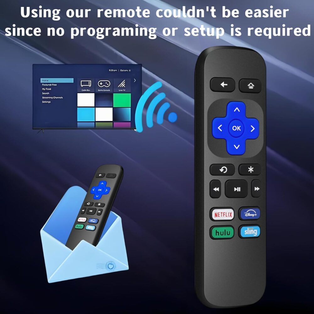 Compatible with Roku Remote for Roku Box,Compatible with Roku Express Remote Replacement and Roku Player Remote Compatible with Premiere,1/2/3/4,HD,LT,XS,XD,(NOT for Roku Stick/TV)., black - Image 6
