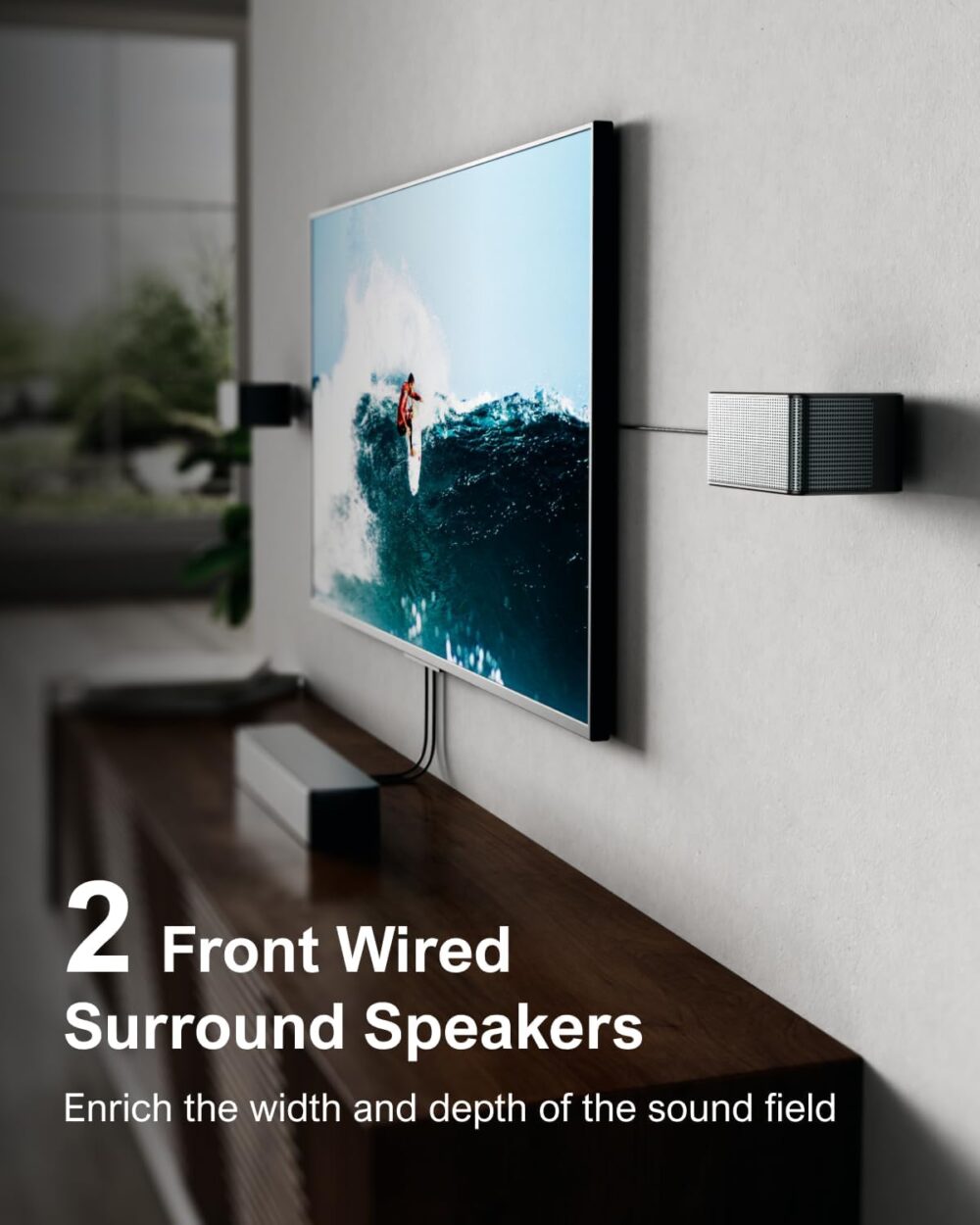 ULTIMEA 7.1 Surround Sound System for TV with Dolby Atmos, 460W Sound Bar for TV with 6.5" Subwoofer, APP Control, 4 Wired Surround Speakers, Home Theater Sound System, Poseidon D80 (2025 Upgrade) - Image 9