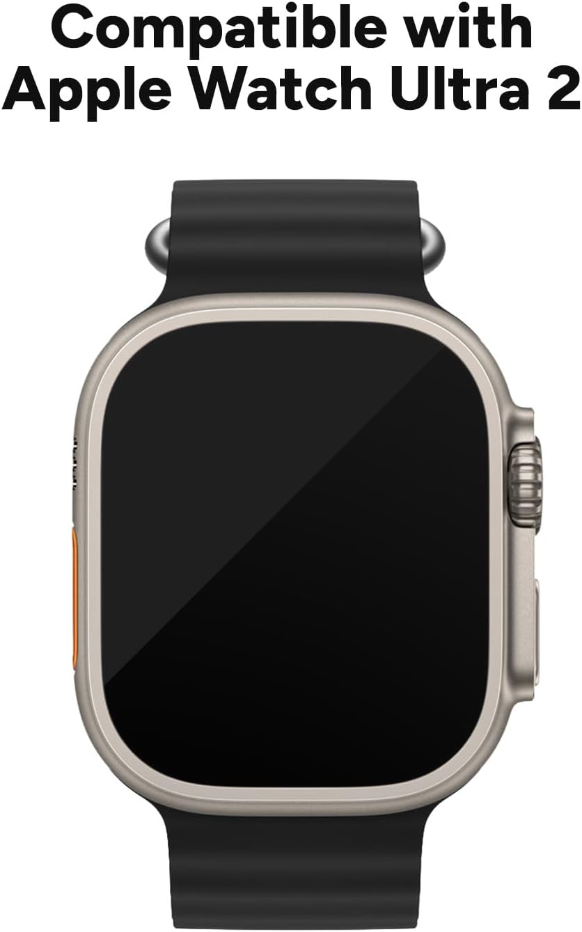 ZAGG XTR4 Glass Screen Protector for Apple Watch Ultra 2 / Apple Watch Ultra - Fortified with Graphene, Blue Light Filter, Aluminum Frame, Titanium - Image 3