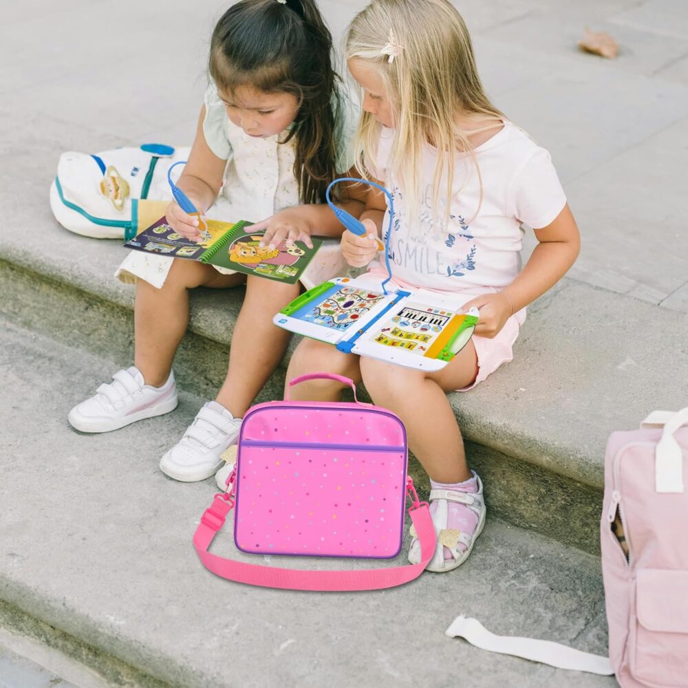 Tamnqin Portable Bag Compatible with Leapfrog LeapStart 3D Interactive Learning System and Storage for 5-6 Books (Case only)-Pink - Image 10