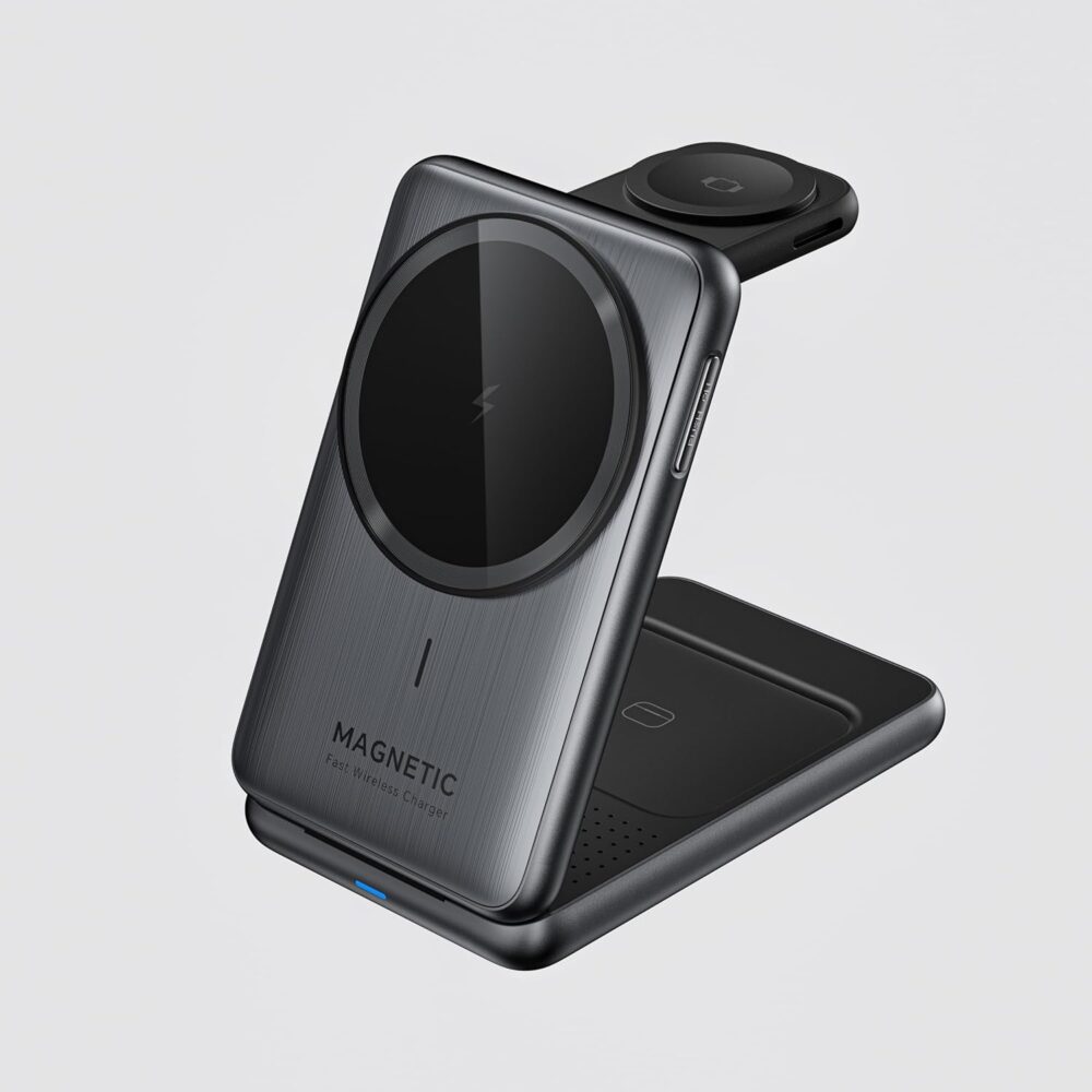 2025 Magntic Wireless Charging Station for iPhone,3 in 1 Wireless Charger Stand Travel Foldable Mag-Safe Charger for iPhone 16/15/14/13/12 Series,Apple Watch 2-10 Series/Ultral/SE,AirPods Pro/2/3/4 - Image 10