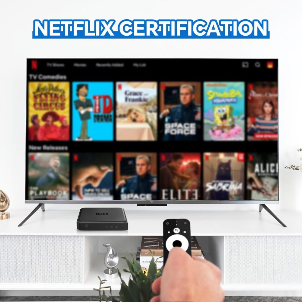 Android TV 11.0 TV Box, G1 Smart TV Box Compatible with Netflix Google, 4GB + 32GB Streaming Box, 4K 60fps HDR 10+, Google Assistant,Dolby Vision&Audio,AV1, Wi-Fi 6, BT 5.0 Amlogic S905X4 - Image 4