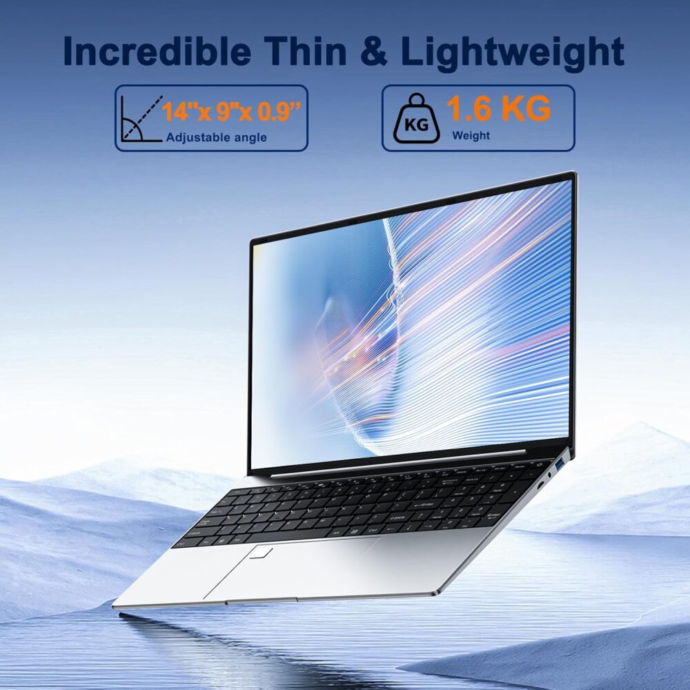 2025 Latest 15.6'' Laptop Windows 11, 1TB SSD 32GB Dual-Channel RAM, Intel Quad-Core Processor(Max 2.9GHz), 1080P IPS FHD Display, Backlit Keyboard, Fingerprint, Webcam, Mini-HDMI, WiFi5, BT - Image 9