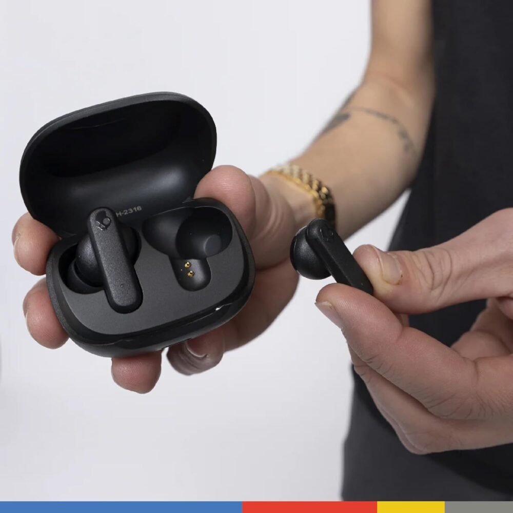 Skullcandy Smokin' Buds In-Ear Wireless Earbuds, 20 Hr Battery, 50% Renewable Plastics, Microphone, Works with iPhone Android and Bluetooth Devices - Black - Image 7