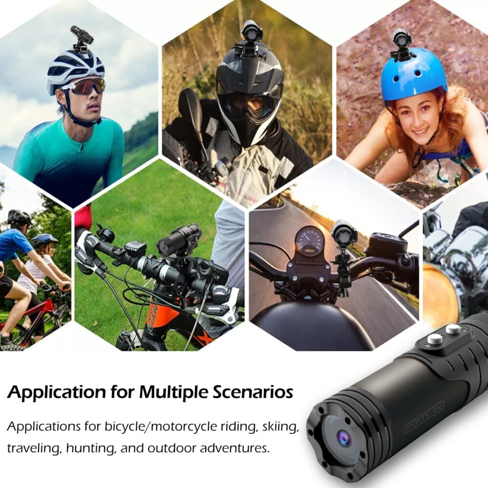 WiFi Motorcycle Helmet Camera, HD 1080P Bike Video Camera, IP66 Waterproof Motorbike Helmet Camera, Outdoor Sports Action Camera - Image 8