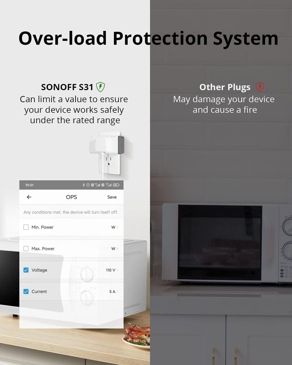 SONOFF S31 WiFi Smart Plug with Energy Monitoring, 15A Smart Outlet Timer Switch ETL Certified, Compatible with Alexa & Google Home, IFTTT Supporting, 2.4 Ghz Wi-Fi Only - Image 8