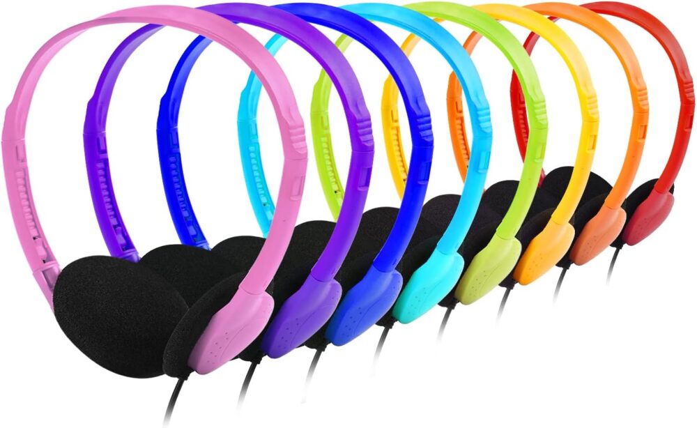 CN-Outlet Classroom Headphones Bulk 50 Packs Multi Color for School Students Kids Children Toddler Boys Girls Teen and Adult (50 Pack) - Image 3
