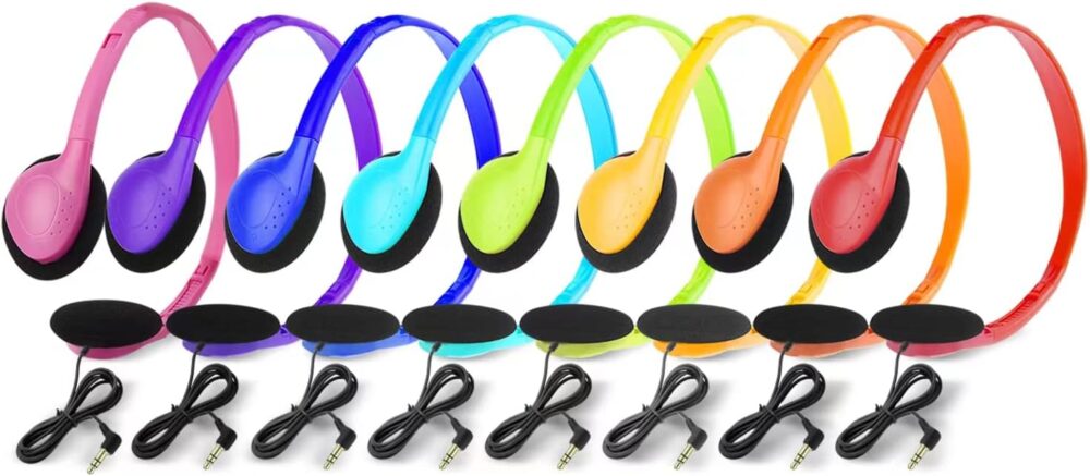 CN-Outlet Classroom Headphones Bulk 50 Packs Multi Color for School Students Kids Children Toddler Boys Girls Teen and Adult (50 Pack) - Image 4