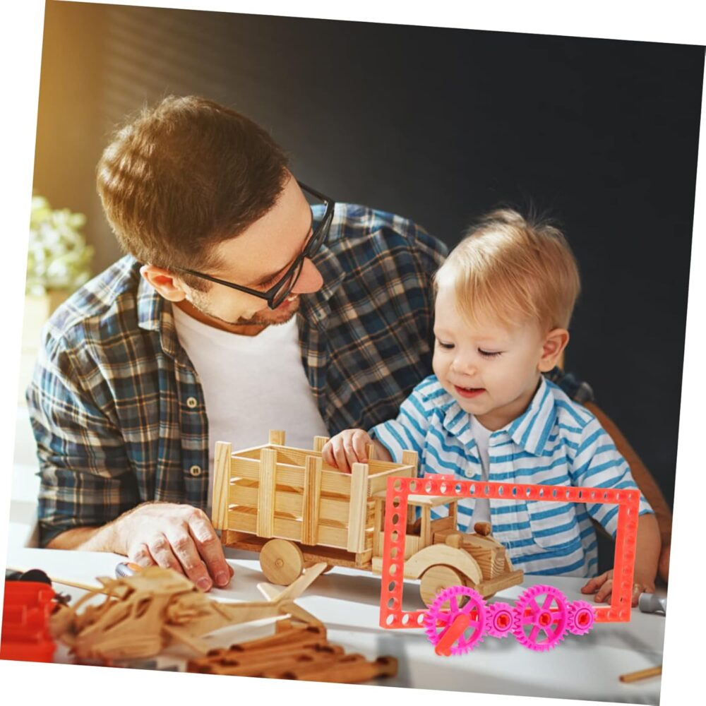 HEMOTON 2 Sets DIY Kit Gear Pulley Set Boys and Girls Educational Model Toys for Learning Fun - Image 6