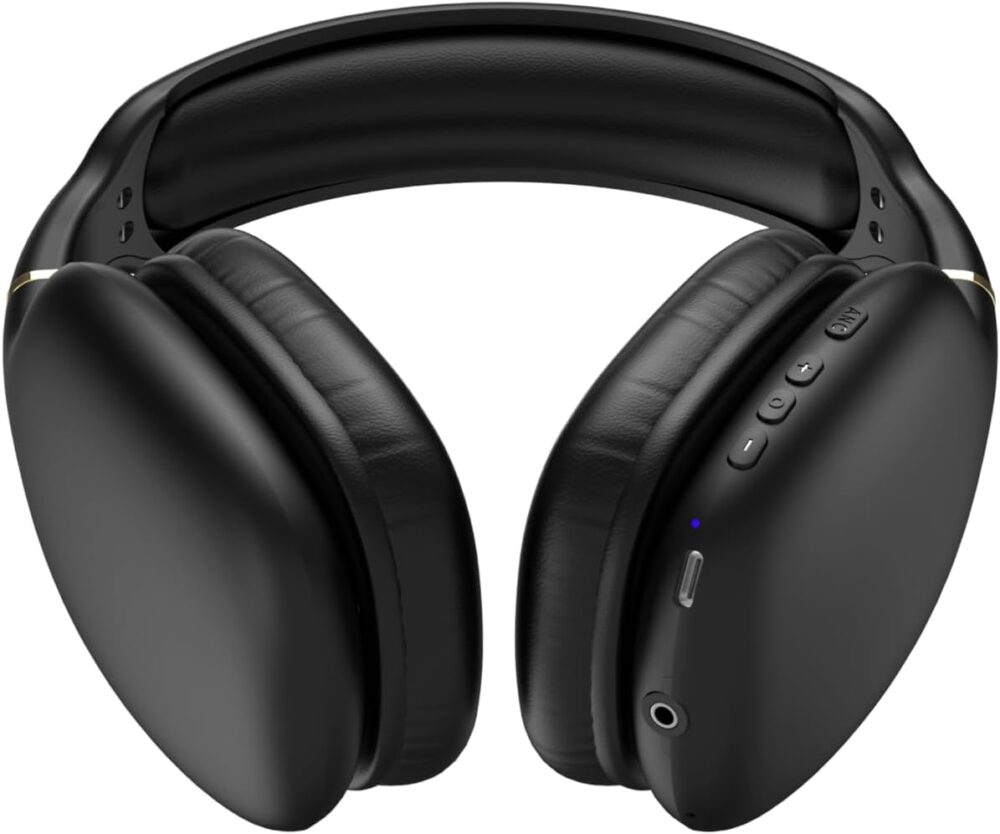 TJ - Active Noise Cancellation Bluetooth Supersoft Leather Over-The-Head Headset Wireless Wired Built-in MIC 24H Playtime High Res Audio Travel/Work/School/Students/Gaming/Running/Gym - Image 3
