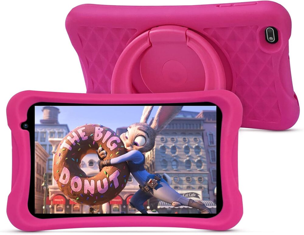 PRITOM 8 inch Kids Tablet, Quad Core Android Tablet, 64GB, WiFi, Bluetooth, Dual Camera, Educationl, Games,Parental Control, Kids Software with Kids-Tablet Case(Pink) - Image 9
