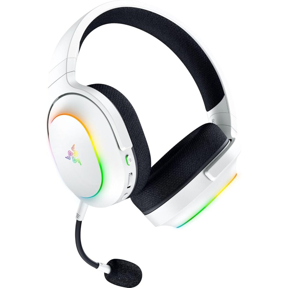 Razer Barracuda X Chroma Wireless Gaming Headset: 2.4GHz Wireless & Bluetooth - Lightweight - Chroma RGB - 40mm Drivers - Cardioid Mic - 70 Hr Battery - for PC, Mac, PS5, Switch, Smartphone - White - Image 11