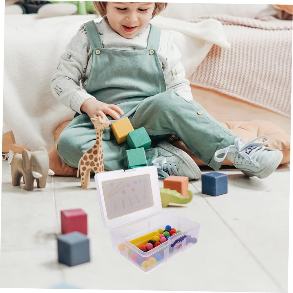 YARNOW Early Education Toys 1 Set of Test Tube Clamp Bead Toys for Boys and Girls Develop Fine Motor Skills Hand-Eye Coordination Safe and for Toddlers - Image 7
