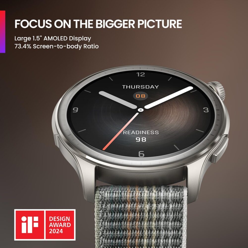 Amazfit Balance Smart Watch 46mm with Fitness Tracker, Body Composition & Health Analysis, Sleep Recovery, GPS, Amazon Alexa Built-In, Bluetooth Calling, Fitness Watch for Android iPhone, Black - Image 9
