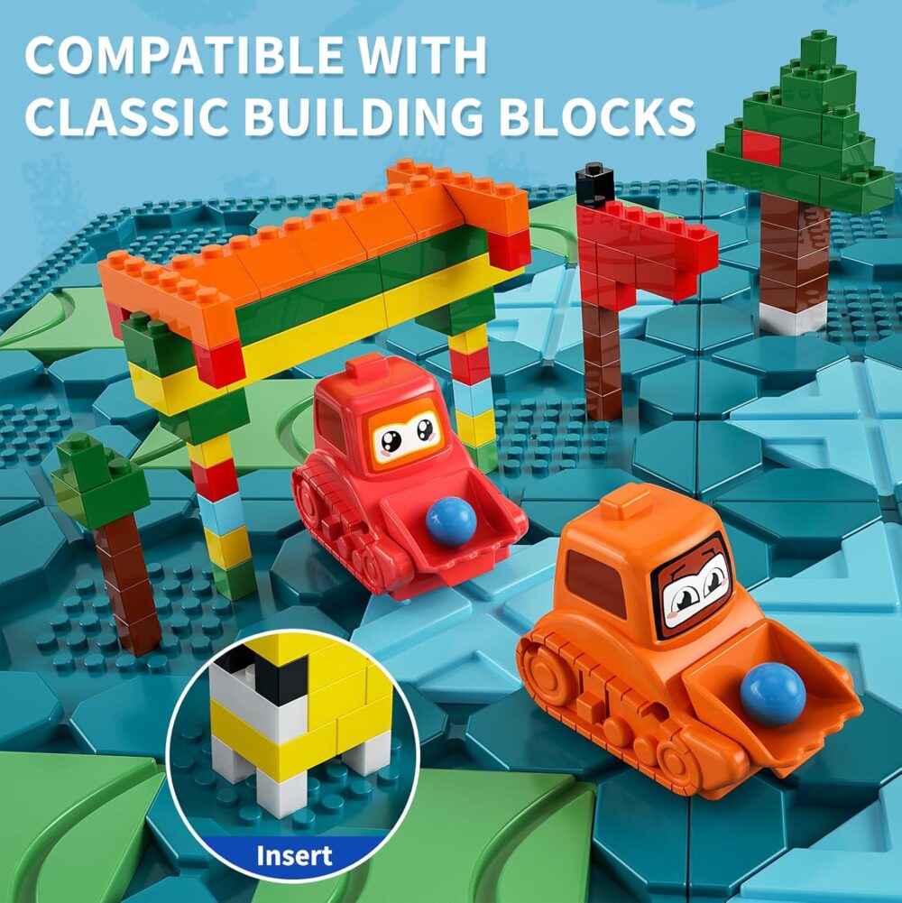 Kids Toys STEM Board Games - Large Size Logical Road Builder Educational Brain Teasers Puzzles Toys, Preschool Learning Montessori Big Board Maze Birthday Gifts Kids Boys Girls Age 4-8 Year Old - Image 6