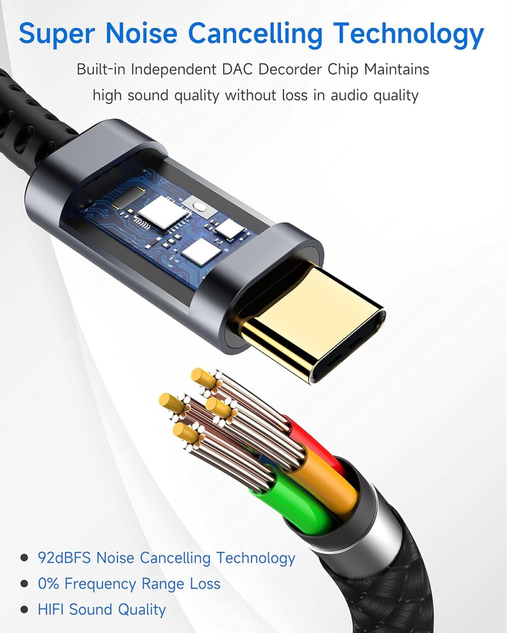 USB C to 3.5mm Headphone Jack Adapter – HiFi Audio Dongle, Type C to Aux Female Cable Cord Compatible with iPhone 16/15 Pro Max, Samsung S25/S24/S23, iPad Pro, Pixel, MacBook - Image 4