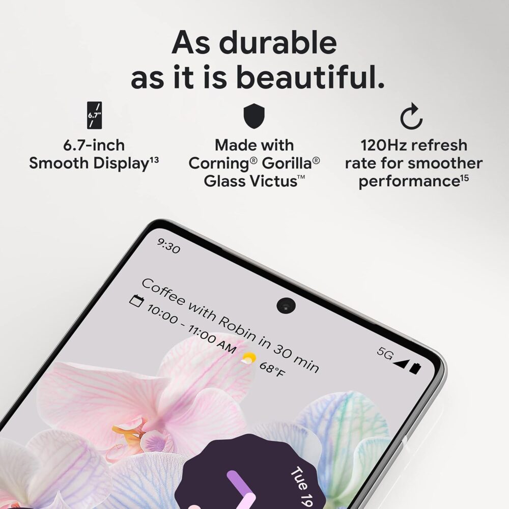 Google Pixel 6 Pro - 5G Android Phone - Unlocked Smartphone with Advanced Pixel Camera and Telephoto Lens - 128GB - Cloudy White - Image 9