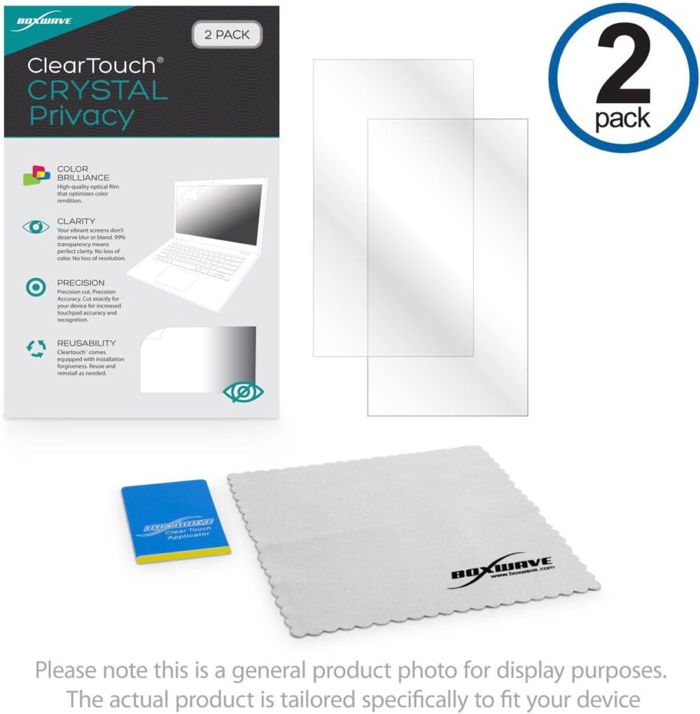 BoxWave Screen Protector Compatible with Amazon Fire HD 8 Kids Edition (10th Gen 2020) - ClearTouch Crystal Privacy (2-Pack), Privacy Screen Protector Flexible Film Clear - Image 7