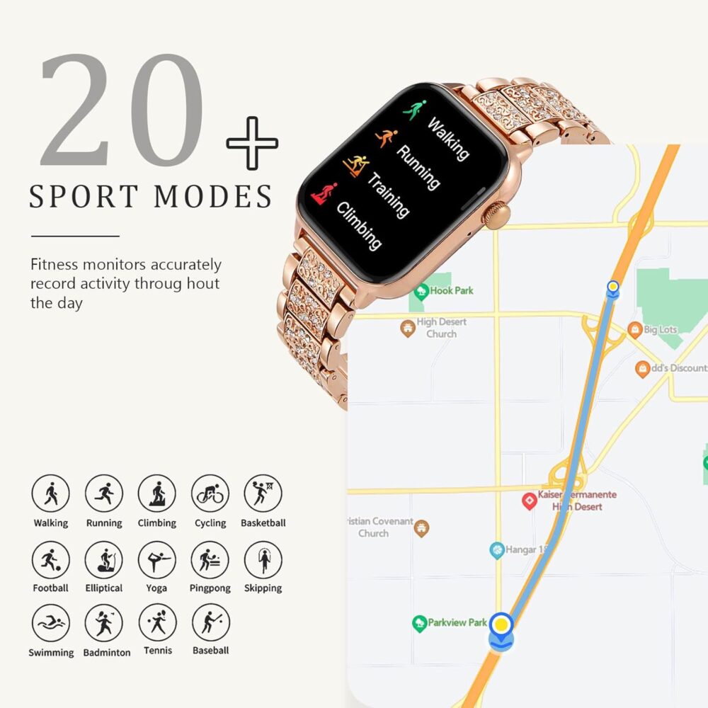 Smart Watch for Women, Call Receive/Dial Smartwatch for Android iOS Phones, Waterproof Activity Fitness Tracker with Full Touch Color Screen Heart Rate Sleep Monitor Pedometer, Gifts for Women - Image 5