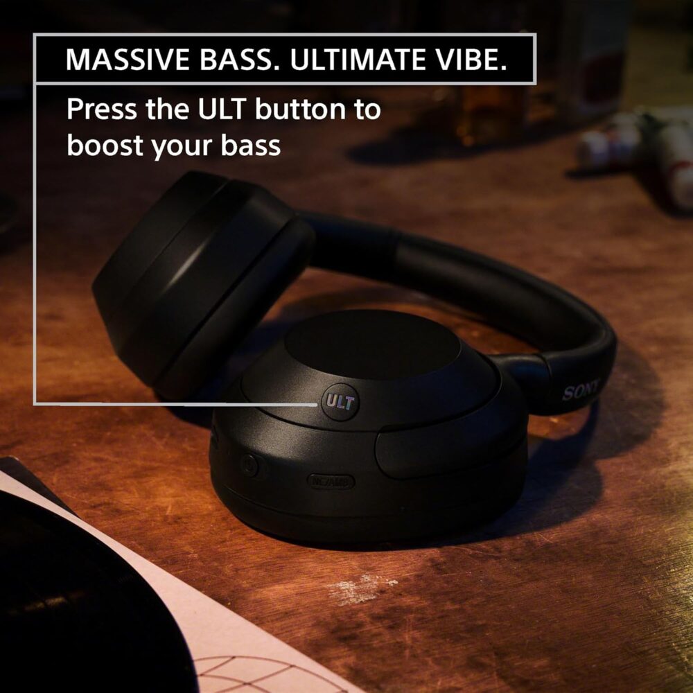 Sony ULT WEAR Over-Ear Noise Cancelling Bluetooth Headphones with Alexa Built-in, Comfortable Design, 30-Hour Battery, Massive Bass, Off White - Image 4