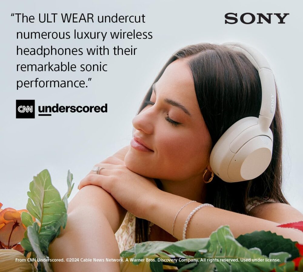 Sony ULT WEAR Over-Ear Noise Cancelling Bluetooth Headphones with Alexa Built-in, Comfortable Design, 30-Hour Battery, Massive Bass, Off White - Image 5