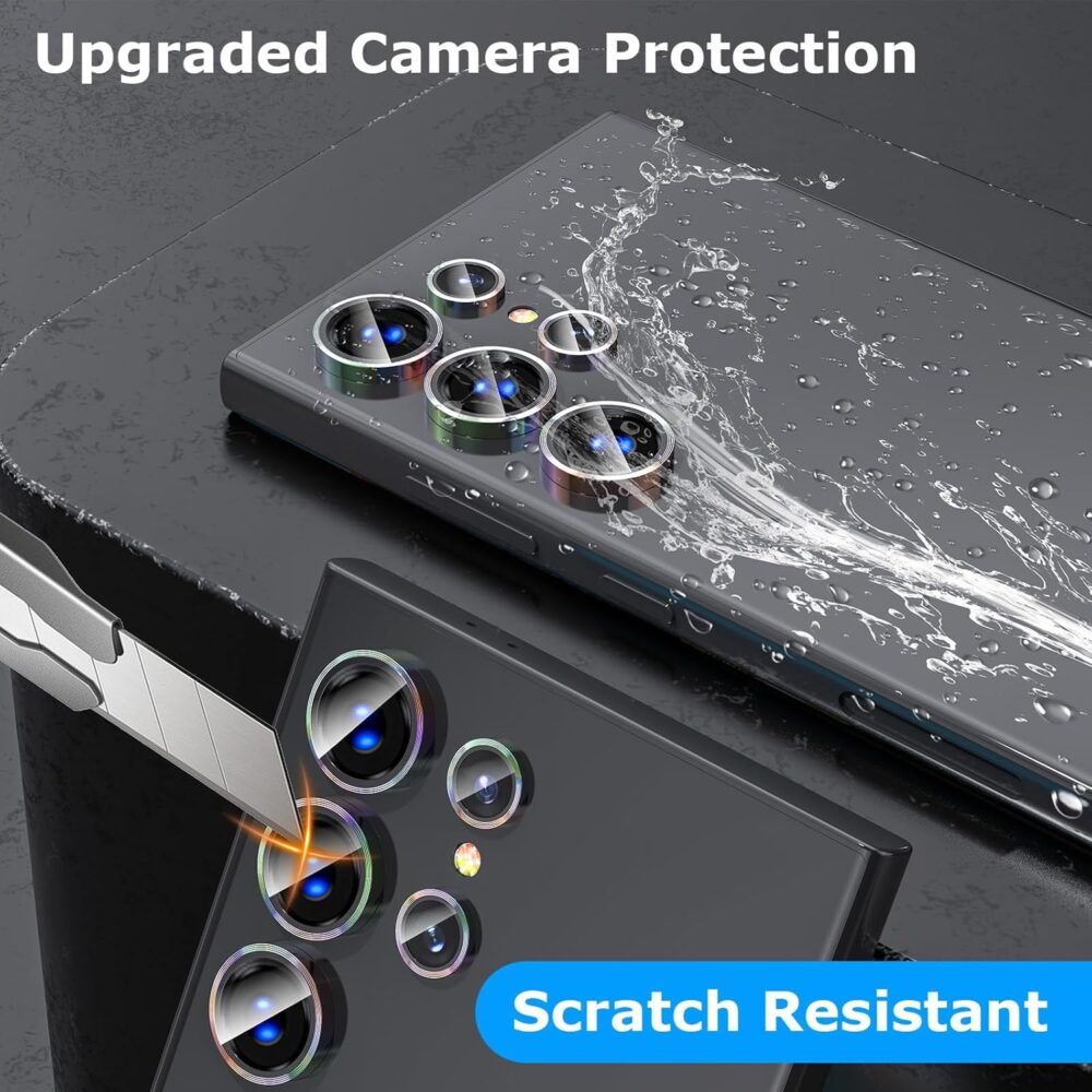 SQMCase Design for Galaxy S24 Ultra Camera Lens Protector Ring, 9H Tempered Glass Camera Cover Protection,Individual Aluminum Alloy Lens Ring Cover for Samsung Galaxy S24 Ultra (Colorful) - Image 5
