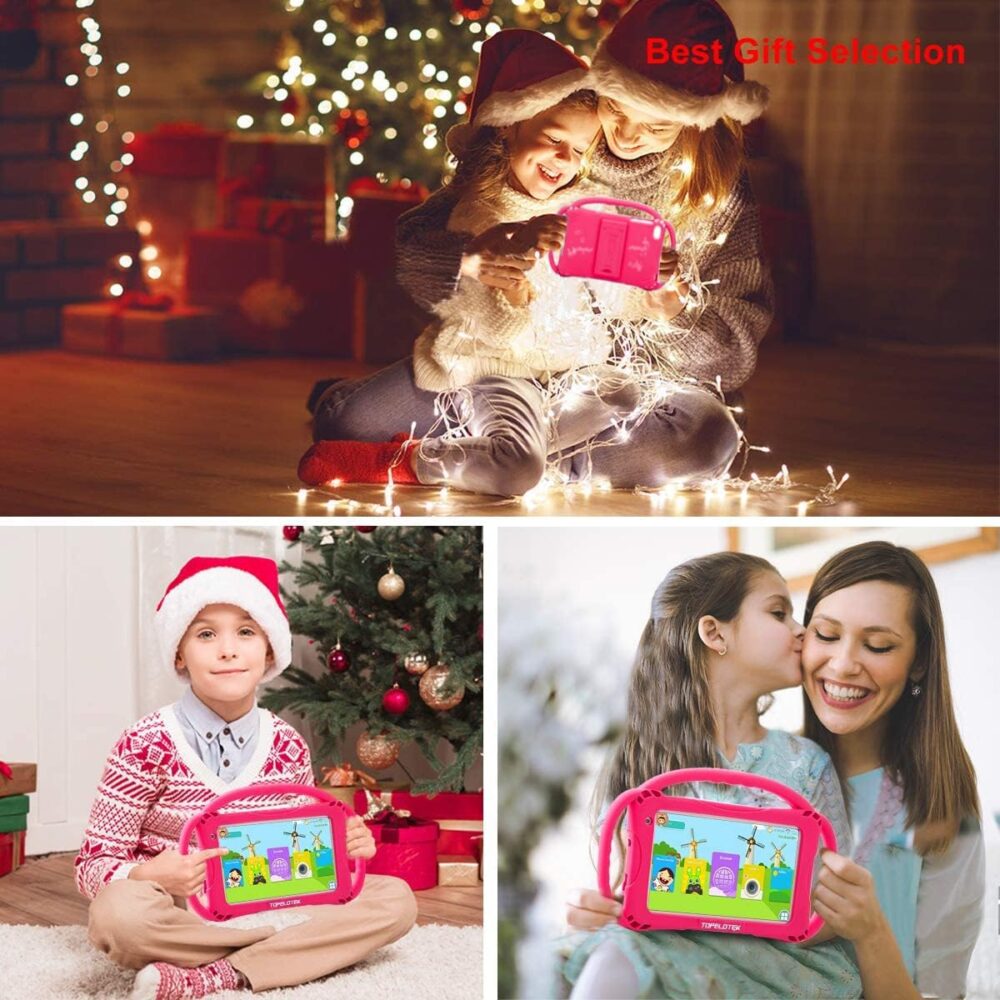 TOPELOTEK Kids Tablet 7inch Tablet for Kids 3-7 Toddler Tablet 32GB Android APP Pre-Installed Learning Tablet WiFi Camera Kid Tablet with Case Included, Netflix YouTube Tablet for Toddlers - Image 7