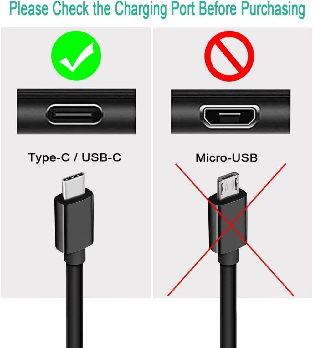 18W Fast Charger for Beats Studio Buds, Beats Flex, Beats Fit Pro (x Kim Kardashian), New Beats by dre Headphones Accessories USB C to USB C Power Cable 18W 3A Adapter Charger Cord 5FT (Black) - Image 4