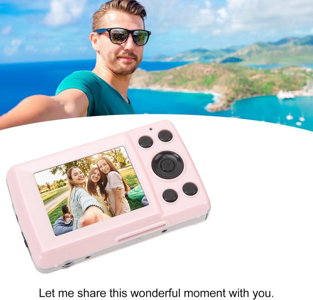 Digital Camera, 1080P Full HD 16X Zoom 64MP Digital Point and Shoot Camera, 2.4 Inch IPS Screen Auto Focus Vlogging Camera for Kids Teens Adult Beginner () - Image 5